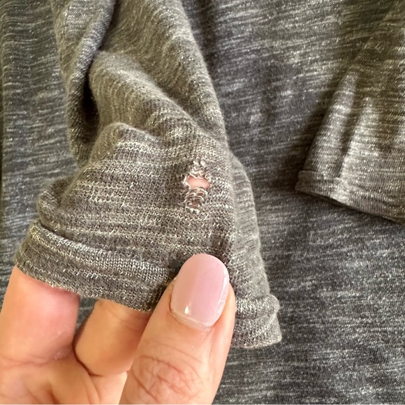 FREE PEOPLE Beach Cocoon Cowl Neck Pullover Oversized Size M/L Gray Heather - Picture 12 of 13